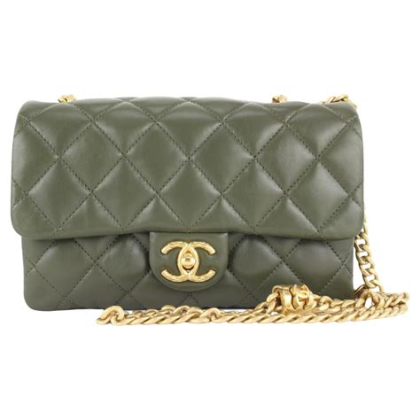 khaki green chanel boy bag|chanel boys bag size.